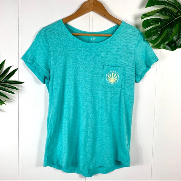 GAP Tops - GAP California Golden State Blue Graphic T Shirt M
